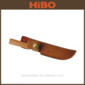 NUEVO Funda de Cuchillo de Cuero Marrón con cierre de presión LARGE Fixed Blade